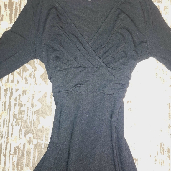 Talbots Black Wrap-Style Women's Dress - Picture 3 of 4